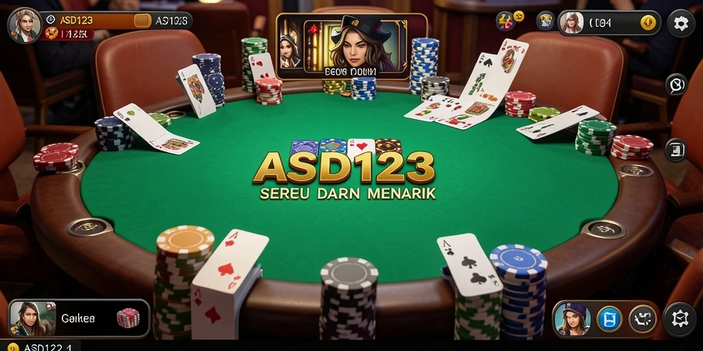 Tampilan gameplay Poker yang menegangkan dan seru.