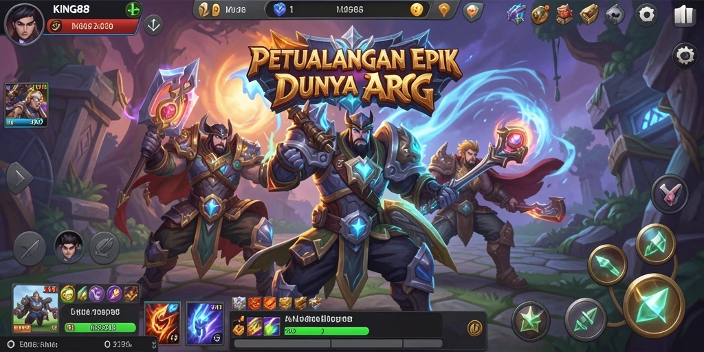 Tampilan gameplay menakjubkan dalam KING88 dengan aksi pertempuran yang mendebarkan.