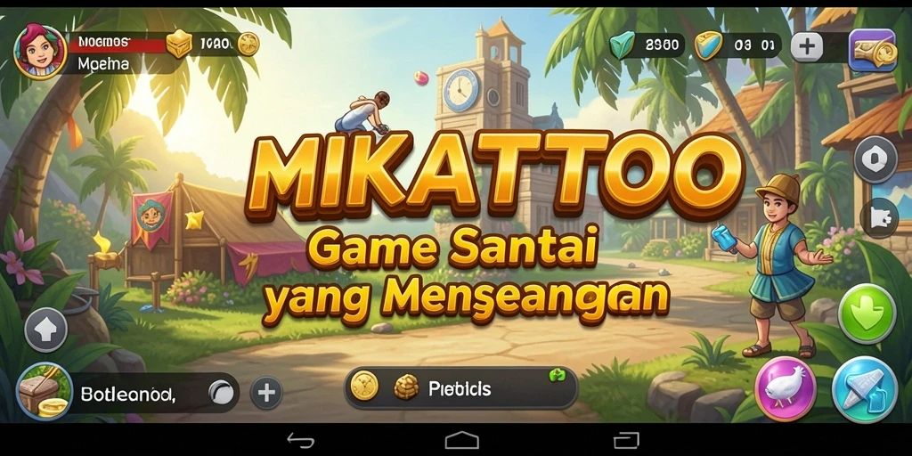 Screenshot gameplay MIKATOTO menampilkan suasana santai dan ceria.
