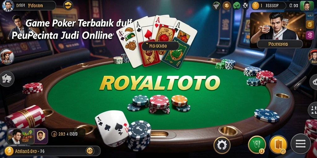 Screenshot gameplay ROYALTOTO yang menampilkan aksi poker seru.