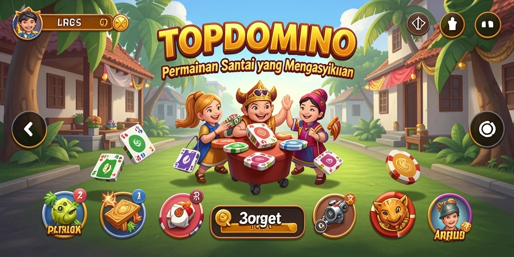 Tampilan gameplay menarik dan interaktif dari TOPDOMINO.